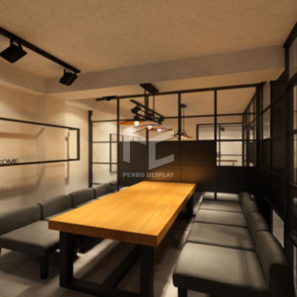 T4 LED Coffee Shop Display ODM Coffee Shop Kiosk Powder Coated