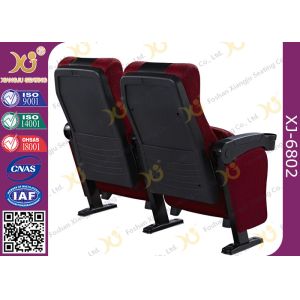 ISO Certification Padding Armrest Theatre Seating Chairs Flame Retardant Fabric