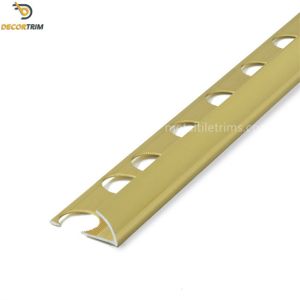12mmx2.5meters Aluminium Tile Edging Strip Matt Gold External
