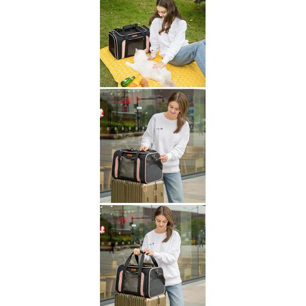 Expandable Airline Approved Cat Bag Pet Cages Carrier For Travel