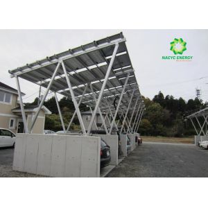 Solar Ground Aluminum Silver Carport Structures Solar Panel Racking Systems
