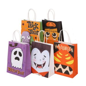 Quality Eco-friendly Halloween Party Gift Bag Kraft Paper Bag for Cross-Border Sales on Amazon for sale