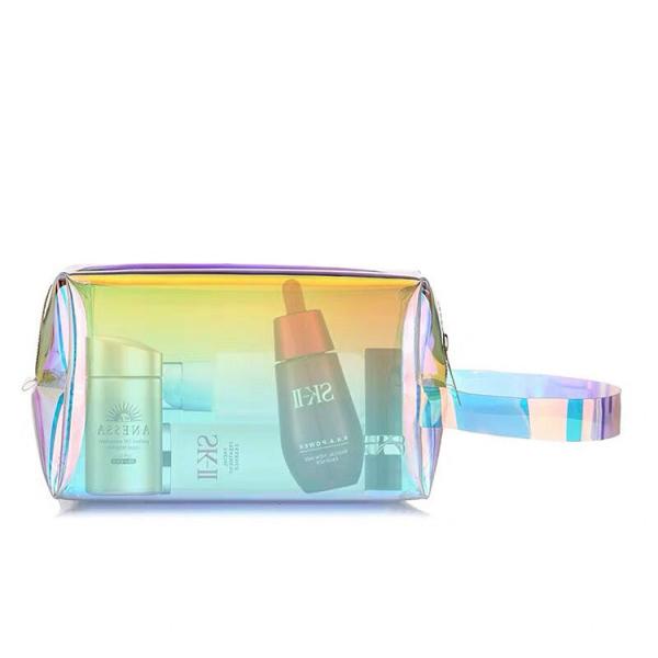 Buy Holographic Transparent PVC Cosmetic Bag Hologram W21x11HxD7.5cm at wholesale prices