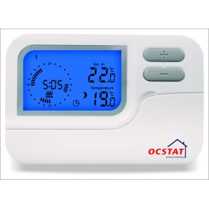 Quality LED Blue Backlight Programmable Thermostat With Manual Override Mode for sale