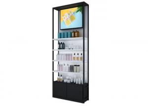 Quality Perfume Store Interior Design Cosmetic Display Shelves Double Sided Column Design for sale