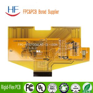 Lead Free Wearable FPC ENIG 4oz Flexible Print Circuit Board yellow solder mask