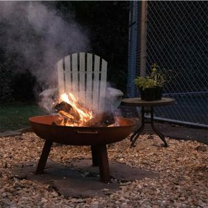 Round Corten Steel Fire Pit Garden Decorative Corten Steel Fire Bowl
