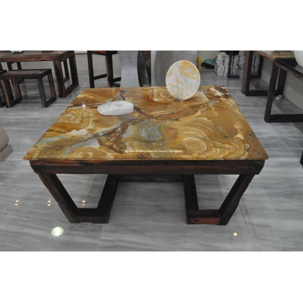Buy Luxury Palomino Quartzite Tea Table Top,  Yellow Quartzite Tea Table Top at wholesale prices