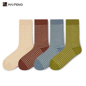 Custom Striped Vintage Soft Bamboo Cotton Crew Socks