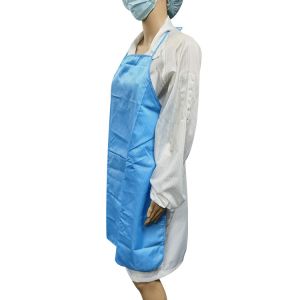 Unisex Cleanroom ESD Antistatic Apron With Waist Adjustment Belt