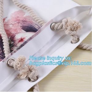 College student's bag custom logo large space plain canvas tote bag,Promotional