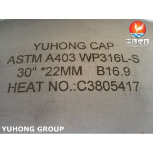 Large Thickness ASTM A403 WP304L Stainless Steel Cap
