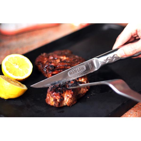 4 PCS BBQ Tools 10" Length Kitchen Stainless Steel Carving Knife Set