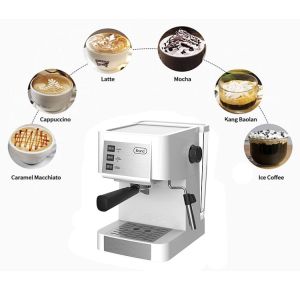 1.6L Stainless Steel Portable Espresso Machine Ground Coffee