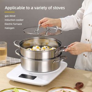 High Capacity Metal Stainless Steel Pot Steamer Food Steamer Pot Kitchen Cooking