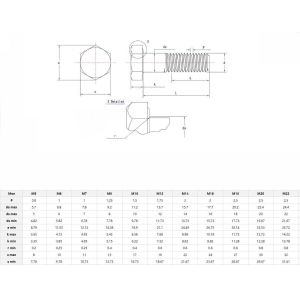 Long-Lasting Durability Grade Hex Bolts and Nuts M6-M36 M10 DIN933 934 Steel