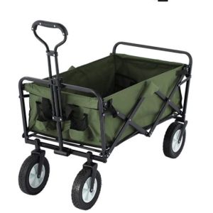 Fabric Material Outdoor Foldable Camping Trolley Cart for 300LBS Load and