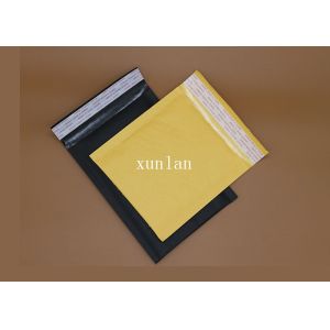 Black Sealed Bubble Wrap Pouches , Recyclable Kraft Shipping Envelopes