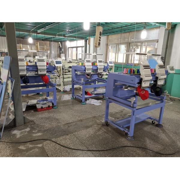 2 Head Domestic Embroidery Machine With 12 Needles For Cap And Shirts