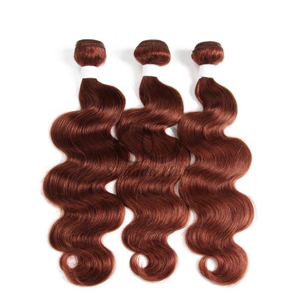 Buy #33 Dark Auburn Body Wave Remy Human Hair Bundles Sew In Weave Bundles Brazilian Bundle Deals at wholesale prices