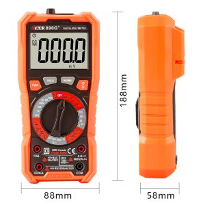 6000 Counts VICTOR 890G+ Manual Ranging Digital Multimeter EN61010-1 universal