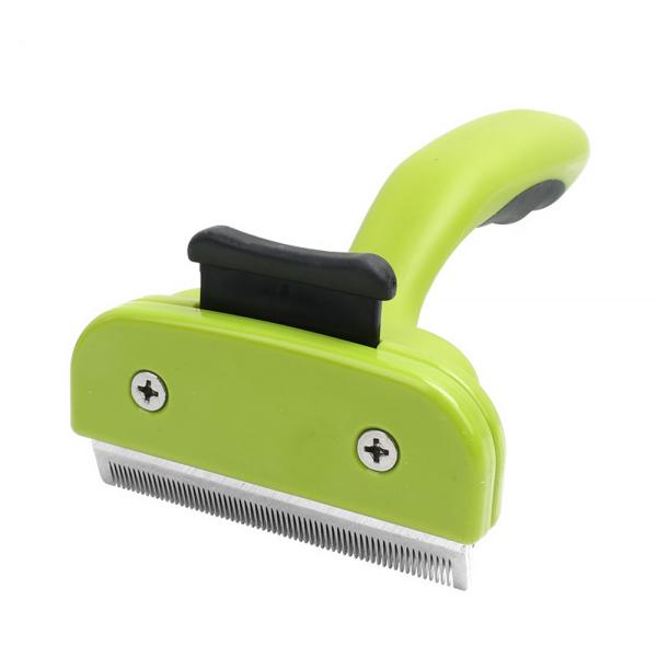 Buy Green Dog Deshedding Tool Sustainable Self Cleaning Cat Brush at wholesale prices