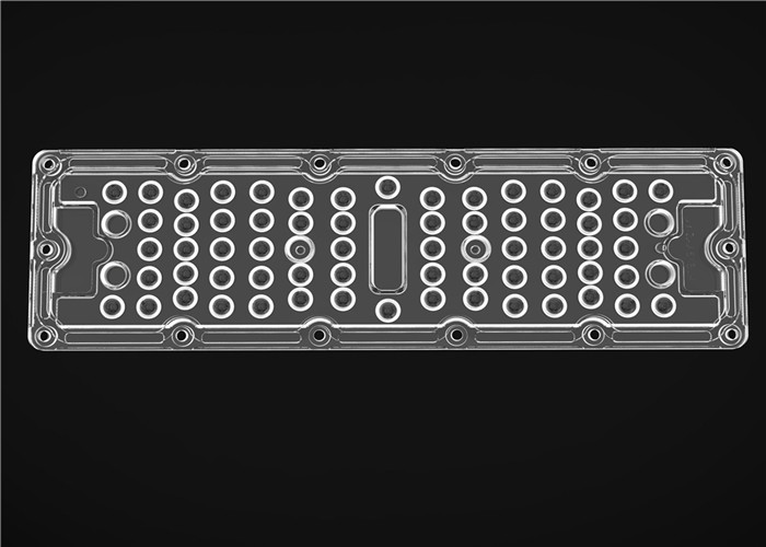 Rectangular Type High Power LED Lens , 60 Degree LED High Bay Light Lens With