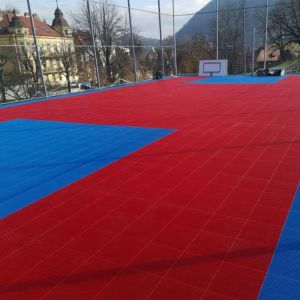 100% new material interlocking outdoor portable FIBA basketball court sports