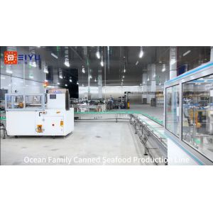 High Speed Food Tin Packing Machine Seafood Canned Fish Production Line