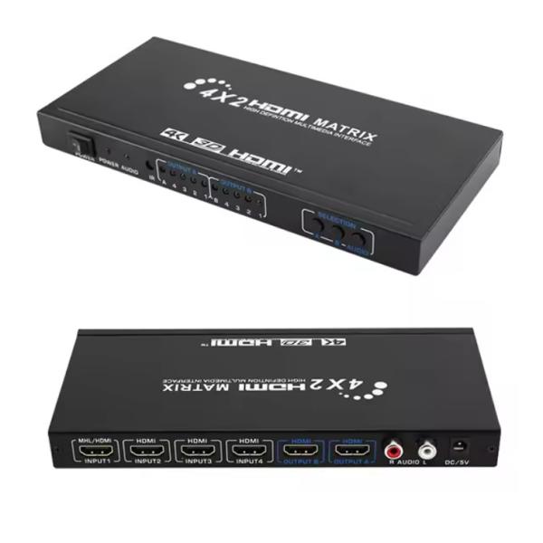 Quality hdmi 4x4 hdmi1 4 matrix switcher 4x2 4k hdr hdmi hdcp 2.2 matrix switcher for sale