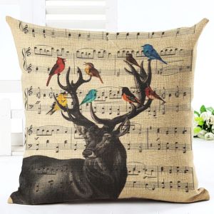 Geometric Deer Antler Throw Pillow Case Cushion Cover 18x18 Nordic Animal