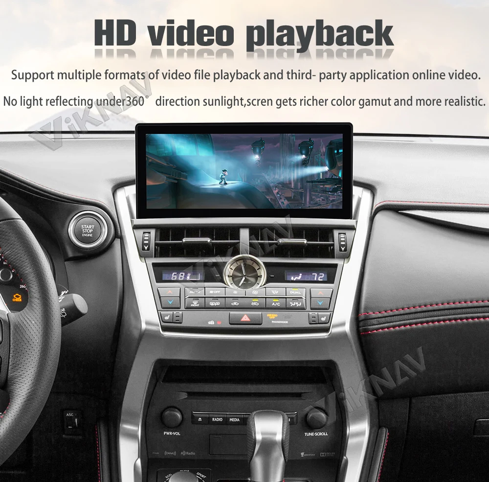 Viknav Car Radio For LEXUS NX NX200 NX200T (2015 2016) 12.3 inch Touch Screen Carplay Car GPS Navigation Multimedia