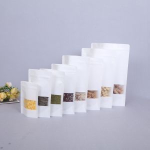 Quality Thickness 0.3mm Sealable Paper Food Bags for sale