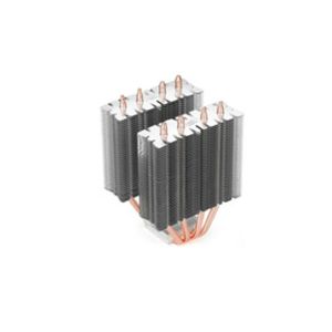 China Double Aluminum Fin Led Grow Light Heatsink With 4pcs Heatpipes on sale