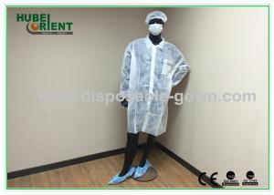 China Medical Non-Woven Disposable Lab Coats/Lab Coat For Workers With White Or Blue Color on sale