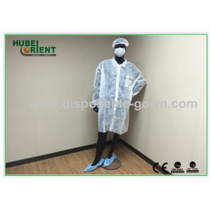 Quality Tyvek SMS MP PP Single Use Lab Coat With Velcro for sale