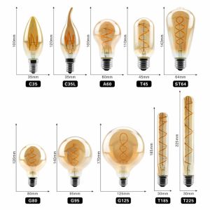 4W ST64 Soft 230V Spiral Edison Filament LED Light Bulb