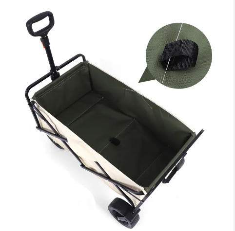 Tools Steel Frame Outdoor Camping Folding Cart with Table and 260KGS Weight Capacity