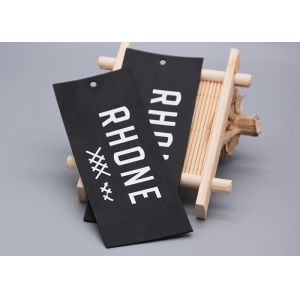 Black TPU Printing Custom Garment Hang Tags With Silicone Logo