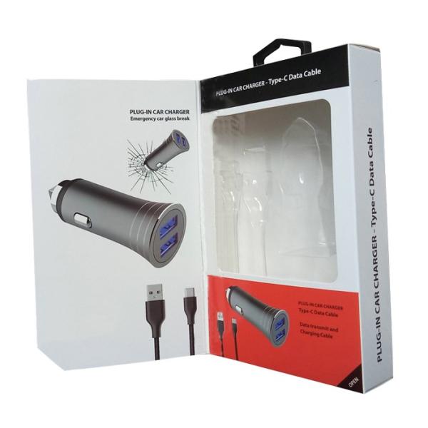 Custom Printed Paper Electronic Packaging Book Style Recycled Box With Logo