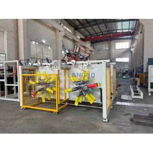 50-160 Mm Plastic Pipe Coiler With Strapping Machine For PE Corrugated Pipe