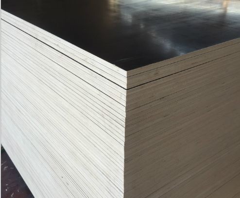 Buy 15mm Black Brown Concrete Shuttering Plywood One Time Hot Press Poplar Core at wholesale prices