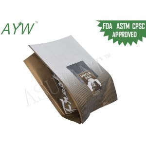 Square Box Coffee Tea Bags Block Bottom Custom Printed With Clear Window