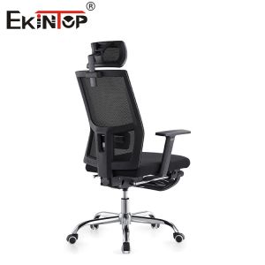 High-back Mesh Office Chair with Headrest and Footrest Cushions and Swivel