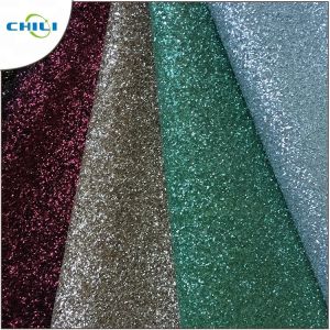 Home Glitter Sequin Fabric Flocked Type High Color Fastness 4 Grade Dry Fastness