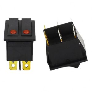Rocker switch belt cat-eye two gang double switch