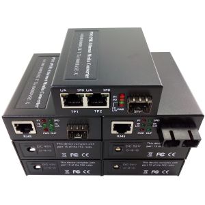 Fast Ethernet 10Mbps 100Mbps PoE PSE Fiber Media Converter All In One