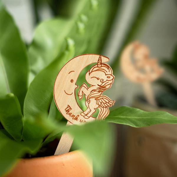 Succulent Tags Watch Me Grow Wooden Plant Label Garden Marker Plant Sign Succulent Labels for Mother's Day Baby Shower