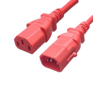 China Customized IEC Power Extension Cable IEC320 C14 To C13 Lock Connector 1.2m 1.5m on sale