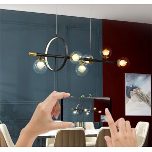 Clear Glass Soap Bubbles Linear LED Modern Pendant Light